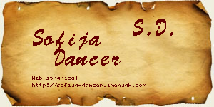 Sofija Dancer vizit kartica